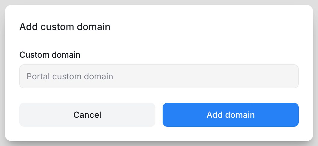 The Add custom domain dialog